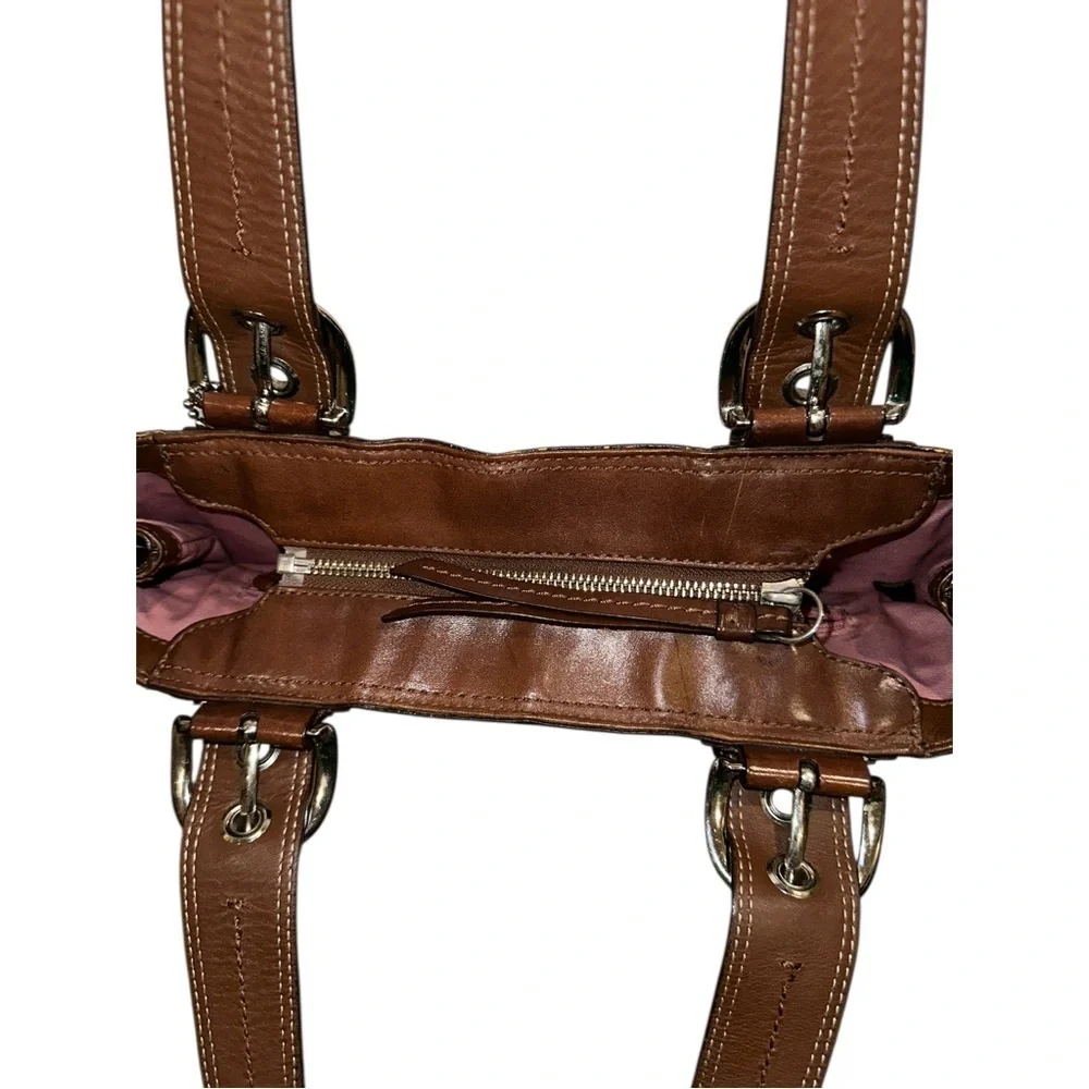 Coach leather shoulder bag f15045